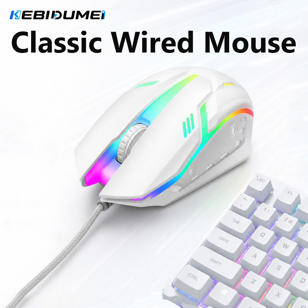 Retro Gaming Laptop - KEBIDUMEI Classic USB Wired Mouse LED