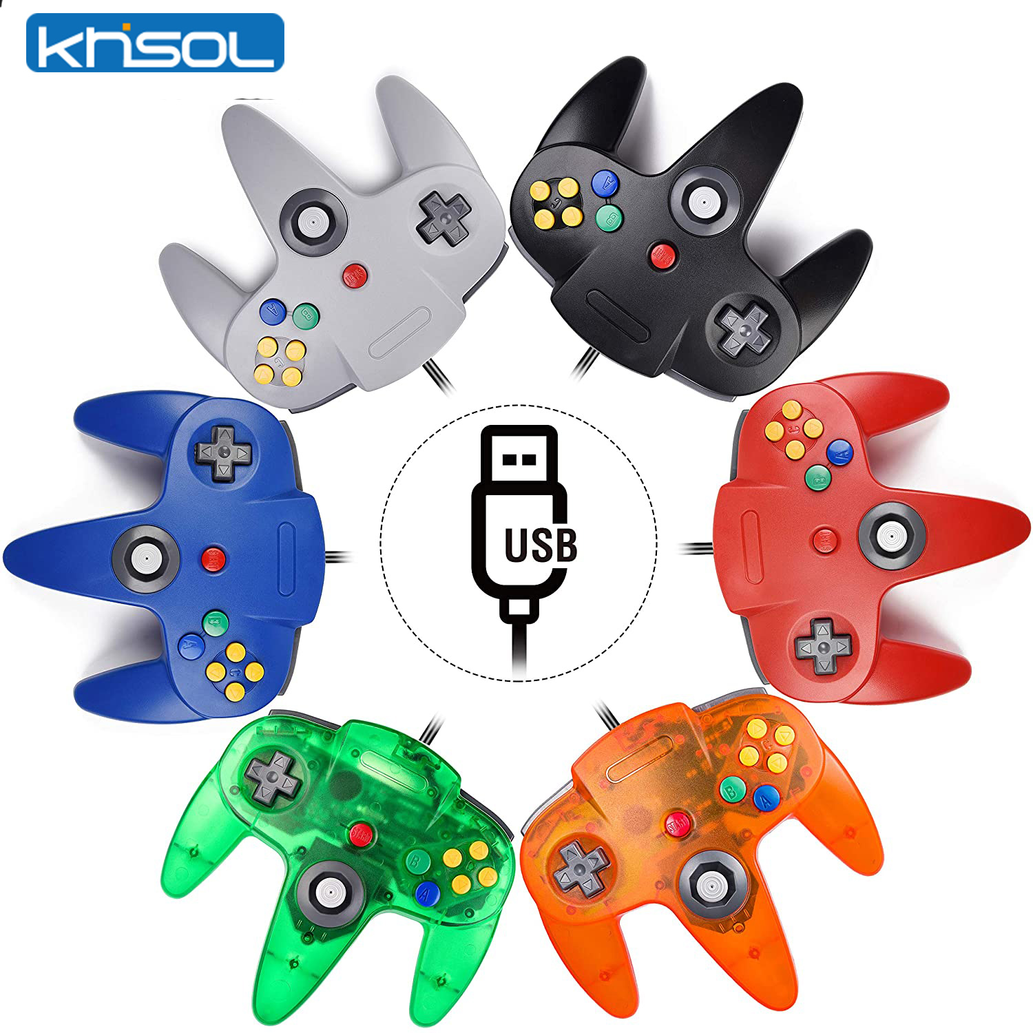 Retro Gaming Com - N64 Controller Classic USB Wired Remote