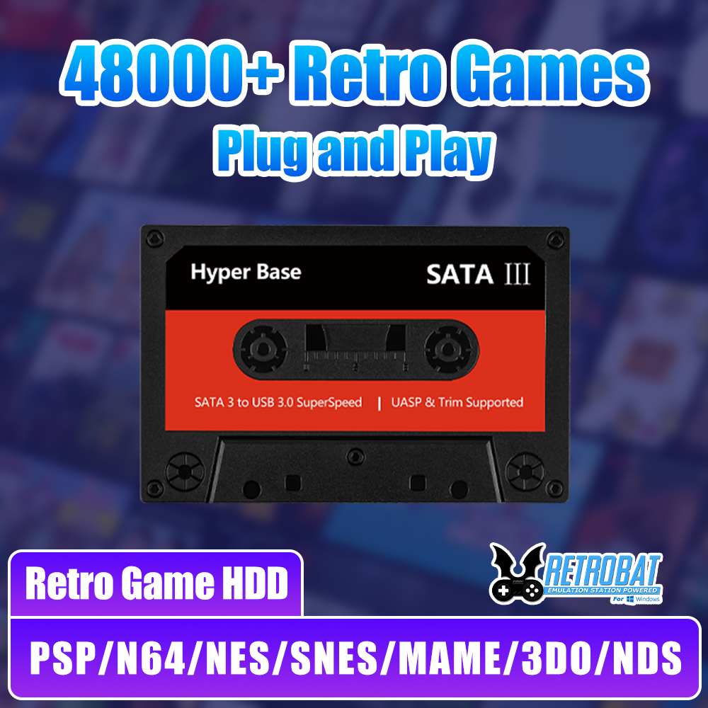 Retro Gaming Emulator Pc - Batocera 500G Game Hard Drive Built-in