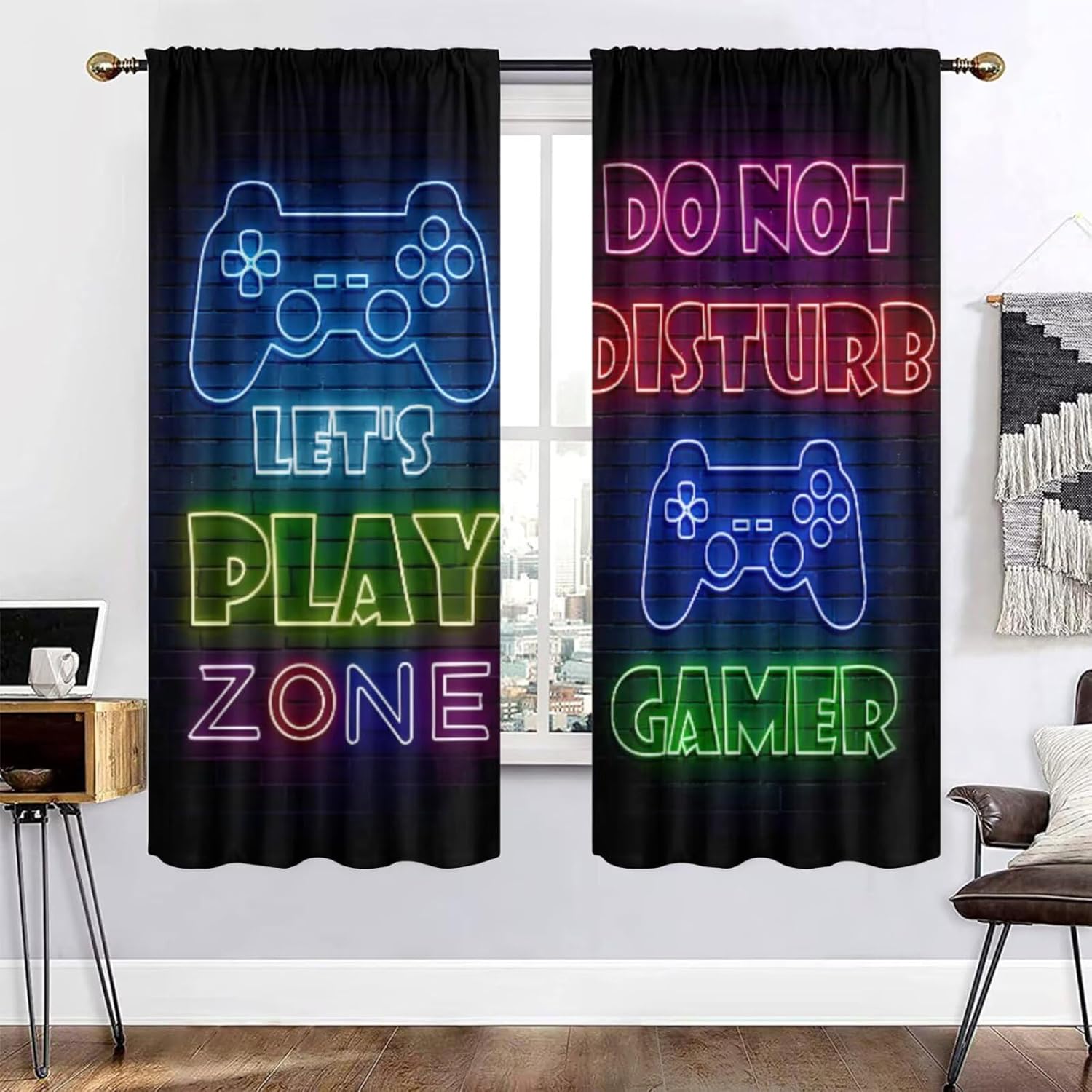 Gaming Gamer Curtain Curtains  - огляд і ціна Retro Gaming Cafe