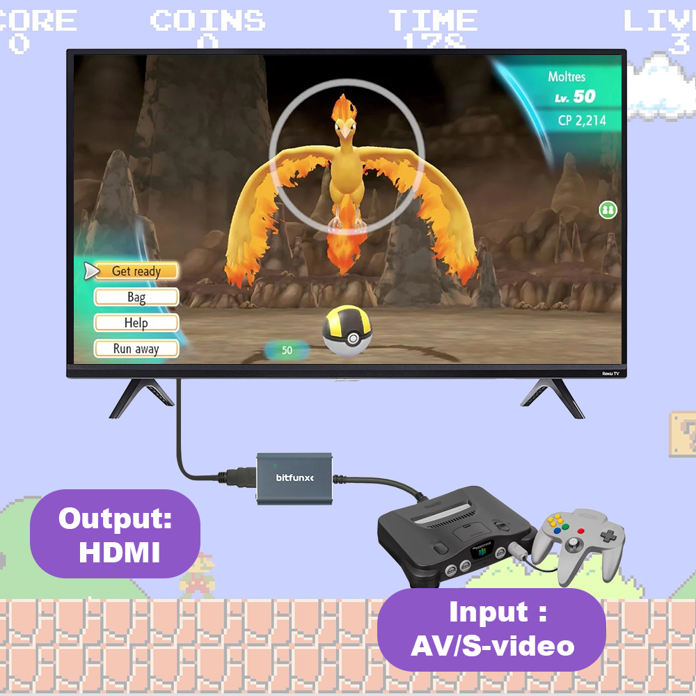 Bitfunx 720P Svideo / AV To HD - огляд і ціна Retro Gaming Handheld