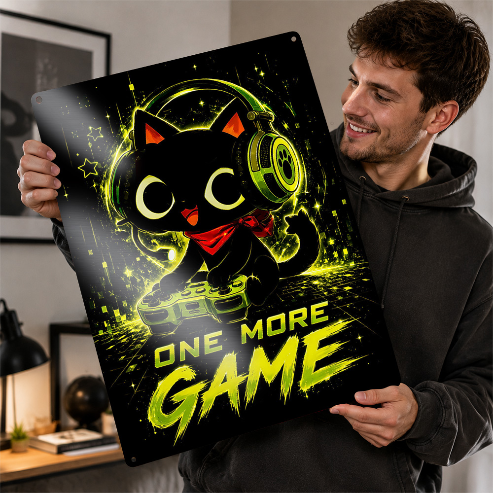 Cute Gaming Cat One More Game  - огляд і ціна Retro Gaming Cafe