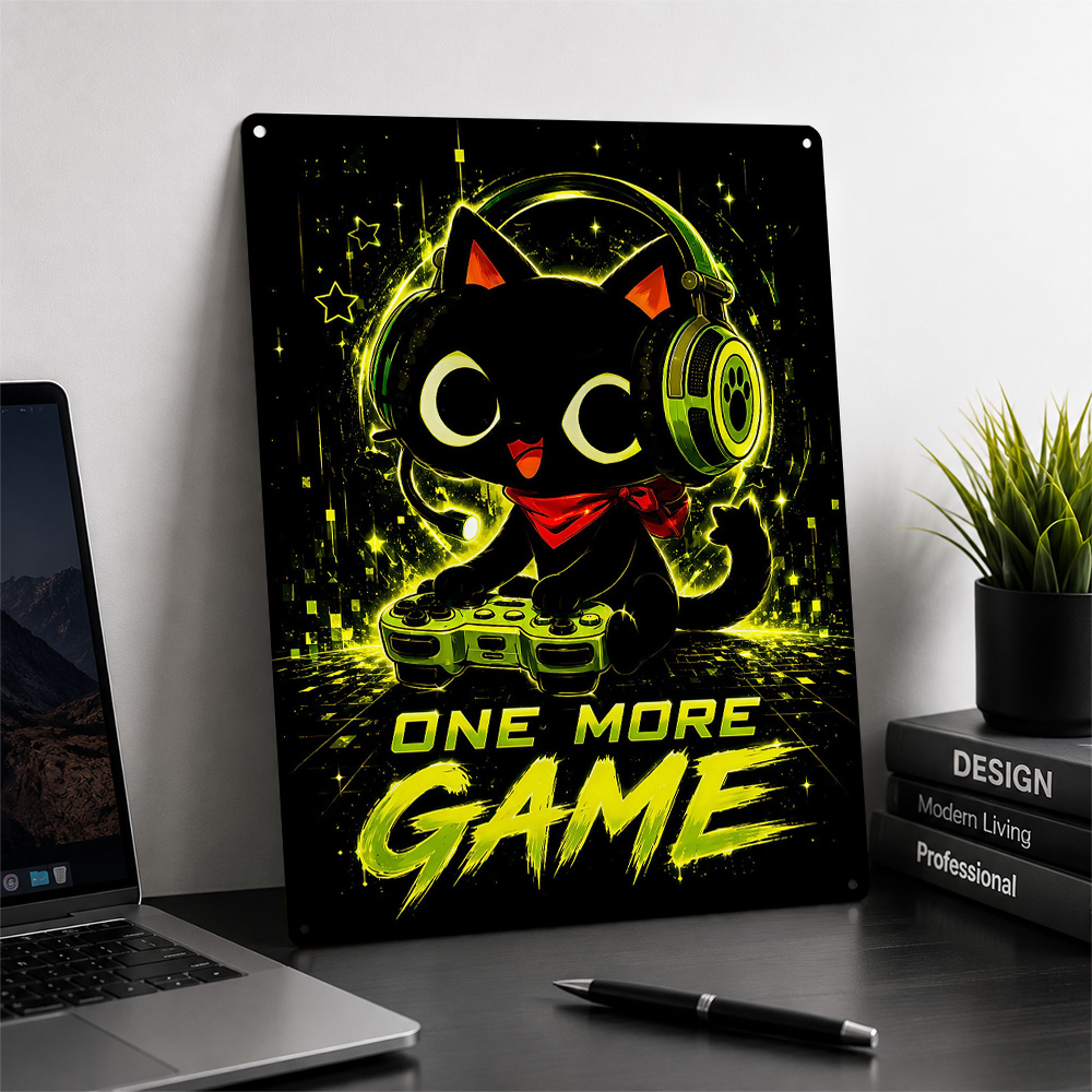 Cute Gaming Cat One More Game  - огляд і ціна Retro Gaming Cafe