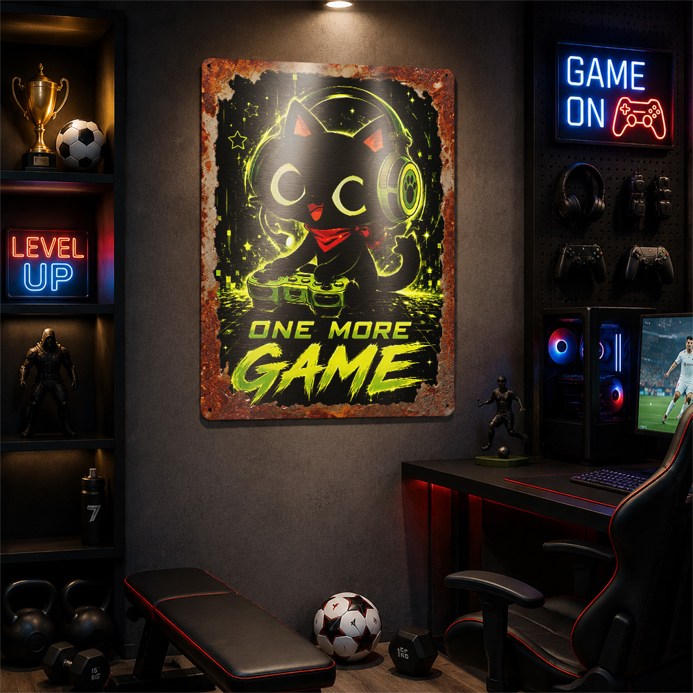 Cute Gaming Cat One More Game  - огляд і ціна Retro Gaming Cafe