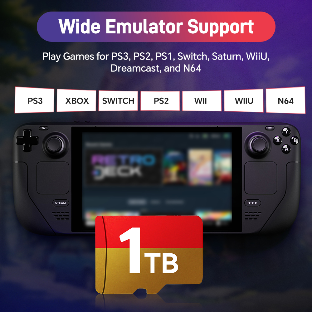 Steam Deck Micro SD Card Retro - огляд і ціна Retro Gaming Emulator Pc