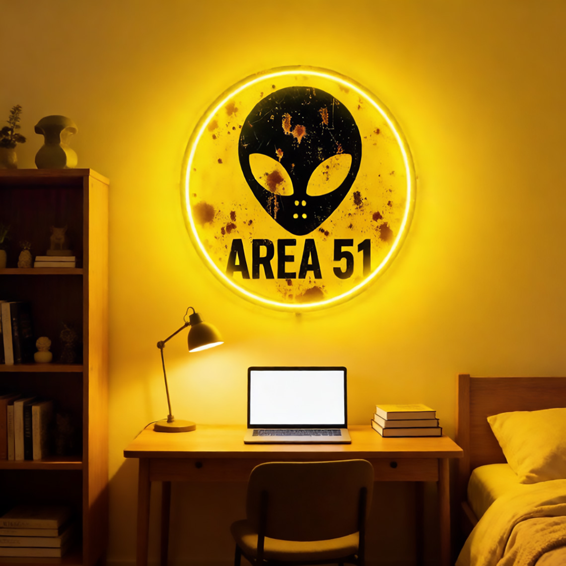 Vintage Area 51 Alien Neon Sig - огляд і ціна Retro Gaming Cafe