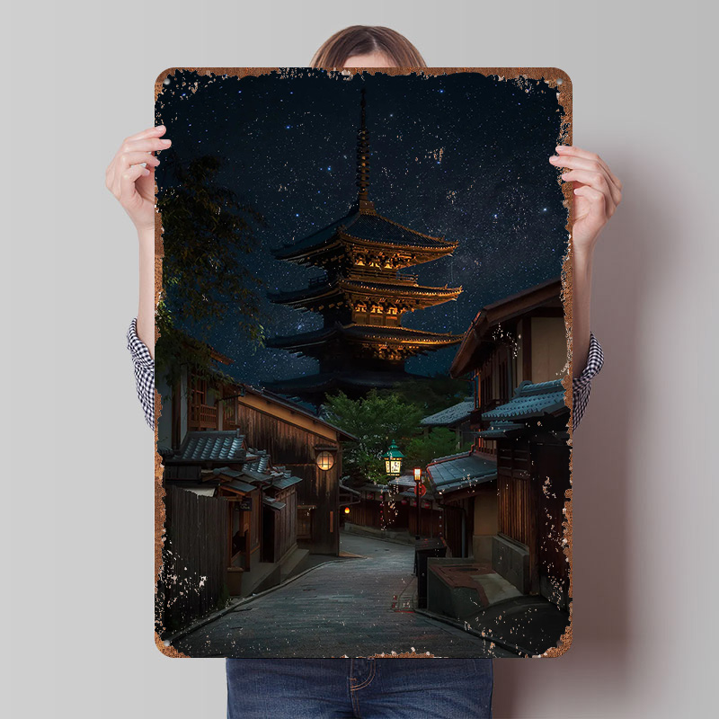 Kyoto Night Tinplate Poster Cu - огляд і ціна Retro Gaming Kyoto