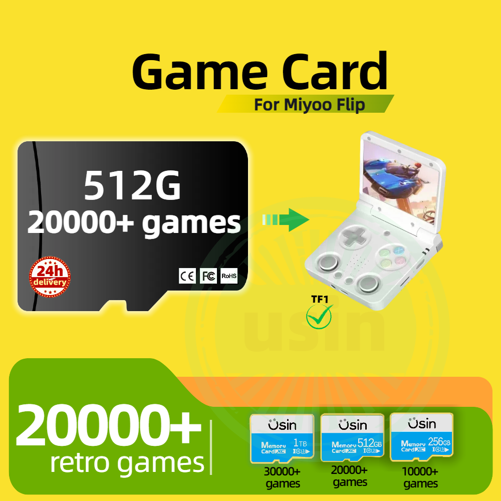 Game Card For Miyoo Flip 30000 - огляд і ціна Retro Gaming Console Handheld